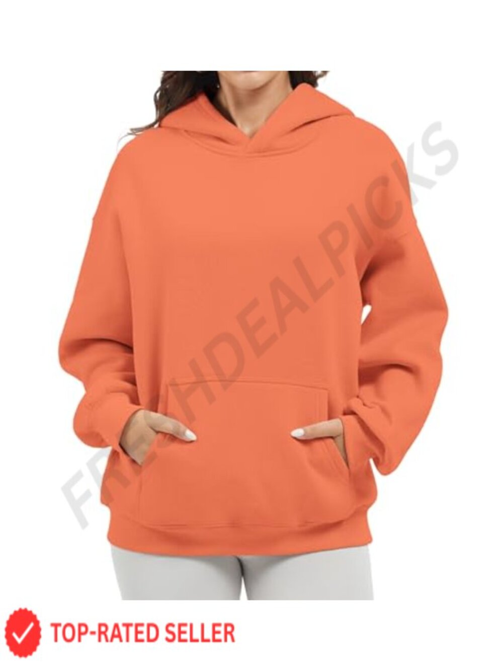 Oversized Hoodie Fleece Sweatshirt Cotton Polyester Pullover Pocket